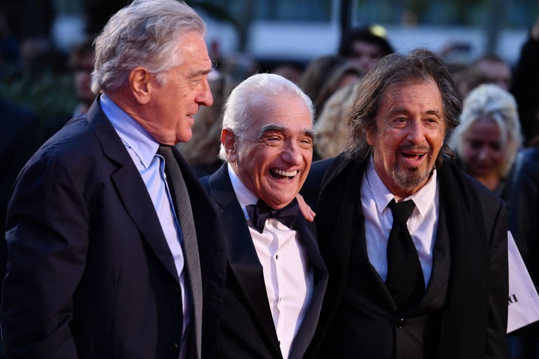 Al Pacino,Martin Scorsese and US actor Robert De Niro attend the international premiere of Academy Award-nominated film The Irishman.