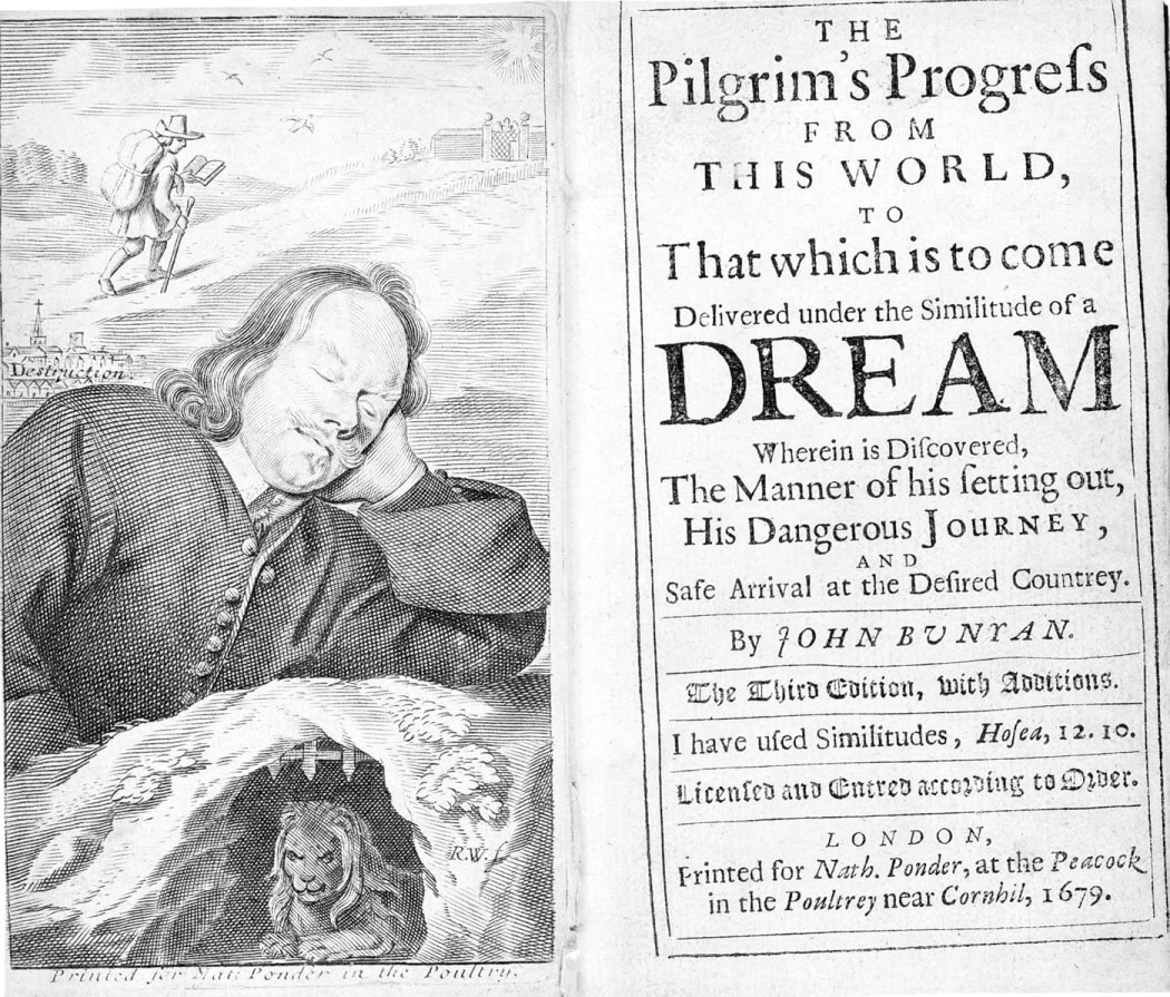 The Pilgrim's Progress frontispiece and title page third edition 1679.
