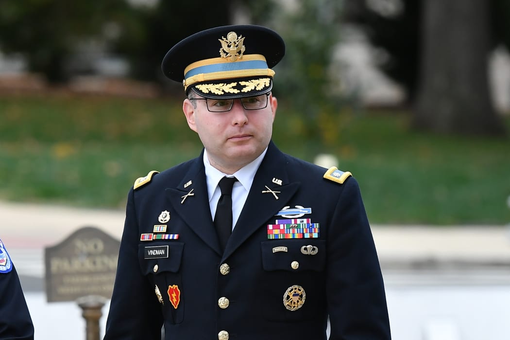 National Security Council Director for European Affairs Alexander Vindman arrives for a closed-door deposition at the US Capitol in Washington, DC on 29 October, 2019.