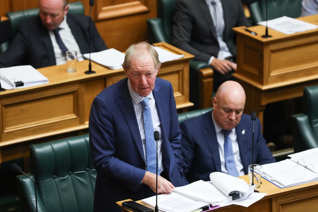 National MP Nick Smith speaks on a bill changing electoral law around Māori wards while the House is in committee