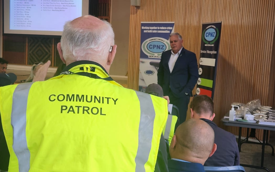Police Minister Mark Mitchell (right) at the opening of the CPNZ office in central Auckland.