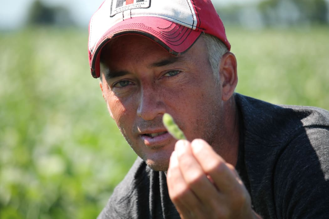 Soybean farmer Terry Davidson in Harvard, Illinois. China has imposed retaliatory tariffs aimed at the US soybean market.