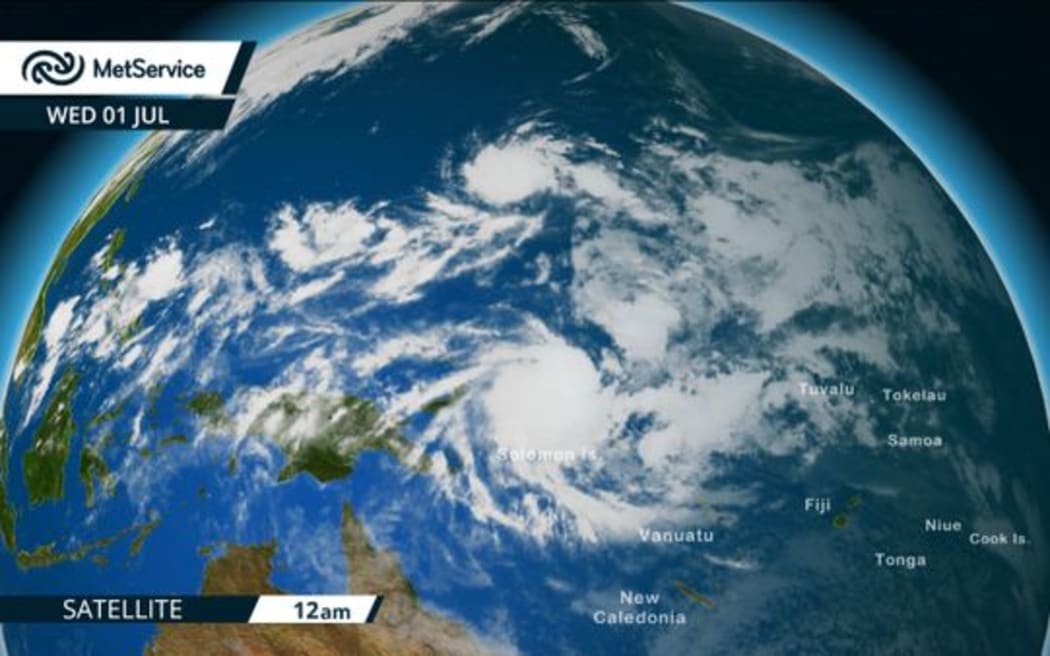 Tropical Cyclone Raquel, south of the equator.