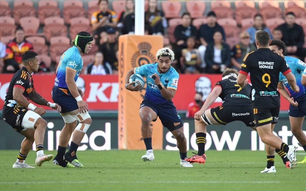Anzelo Tuitavuki.
Chiefs v Moana Pasifika, Super Rugby, FMG Waikato Stadium, Hamilton, New Zealand. 16 April 2022. © Copyright Photo: Jeremy Ward / www.photosport.nz