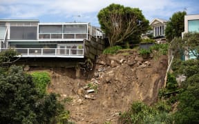 Cliffside slipping was a feature of Auckland's anniversary weekend rains.