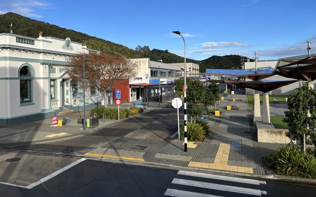 A view of the Greymouth town centre. Almost of all of the buildings in the centre sit on 202 hectares of Māori Reserve never ceded to the Crown in the 19th century but held under the ownership of Māwhera Incorporation.