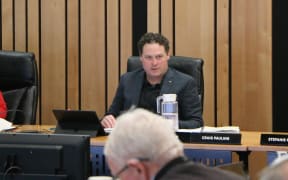 Canterbury Regional Council deputy chair Craig Pauling during a council meeting on 24 July