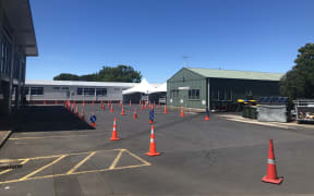 Papatoetoe High School on Wednesday after two new community cases were announced.