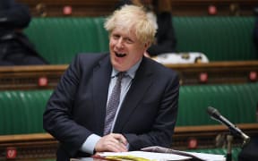 Britain's Prime Minister Boris Johnson attending Prime Minister's Questions (PMQs) in a socially distanced, hybrid session at the House of Commons, in central London on 9 June, 2021.