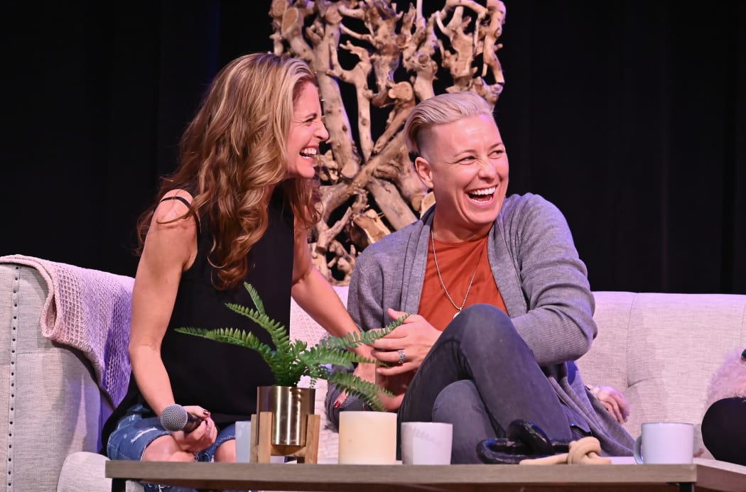 Glennon Doyle and Abby Wambach on stage during Together Live, in New York 2019.