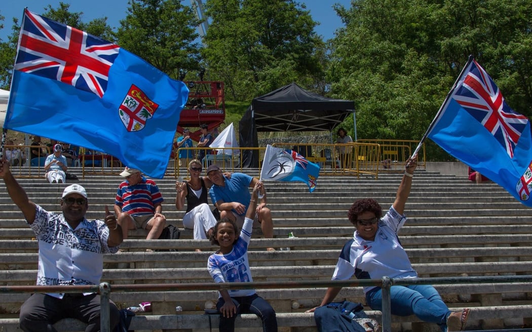 Fijian supporters at the World Rugby Under 20 Trophy in Lisbon.
