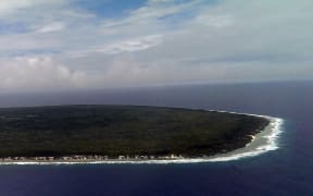 220414. Photo RNZ. Cook Islands. Aerial view of Mauke, outer islands, tourism