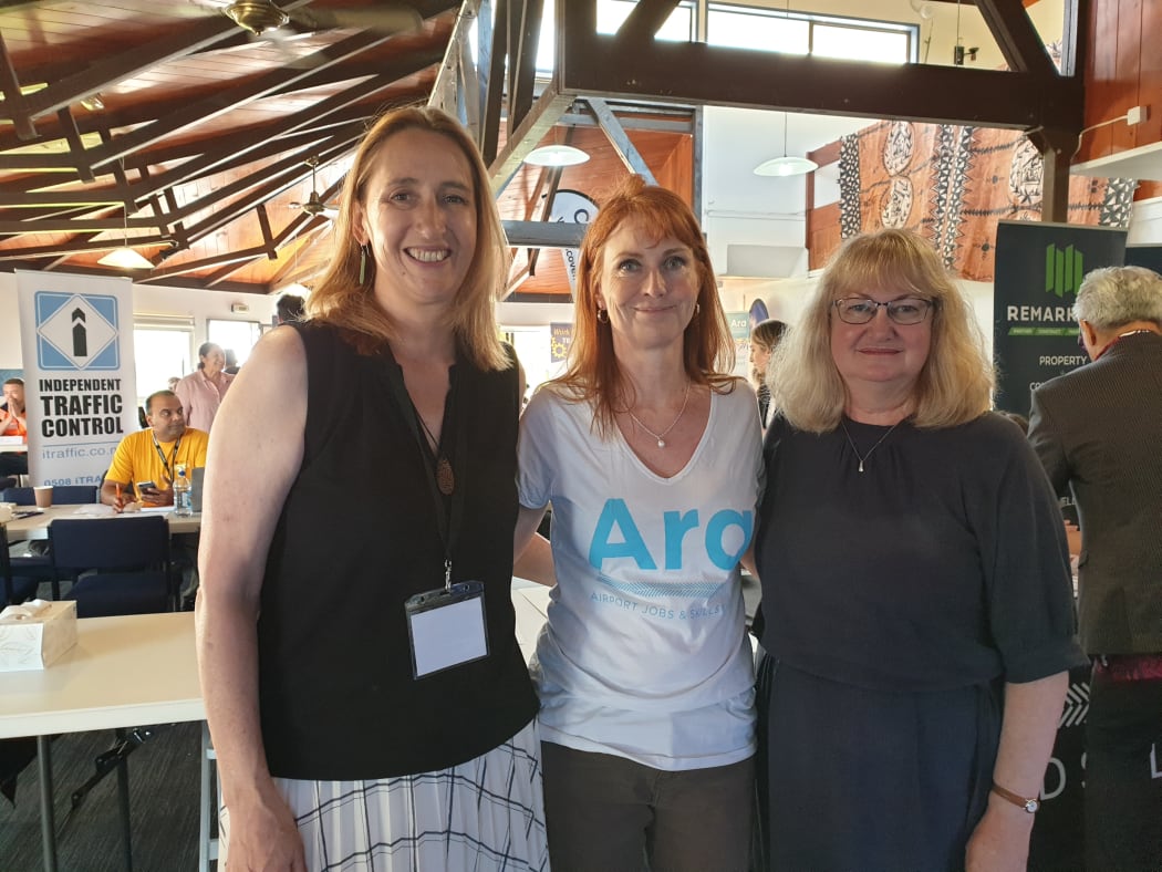 Auckland Business Chamber general manager for employment Leah Gates, Ara Education Charitable Trust schools engagement manager Sarah Redmond, Ministry of Social Development regional commissioner for Auckland South Lynda Smardon.