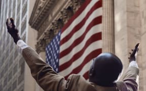 A street preacher in New York appeals to Wall Street to repent, 2011, Christopher Anderson.