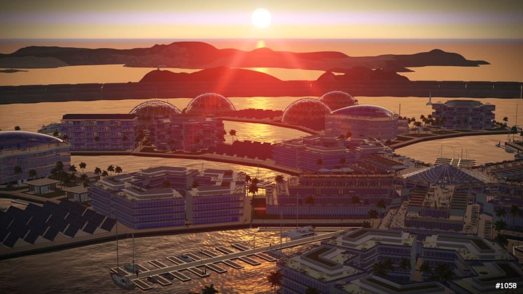 Floating city design by Gabriel Sheare, Luke & Lourdes Crowley, and Patrick White .