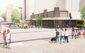 Artist impression (subject to detailed design) of Mercer Street in Wellington.