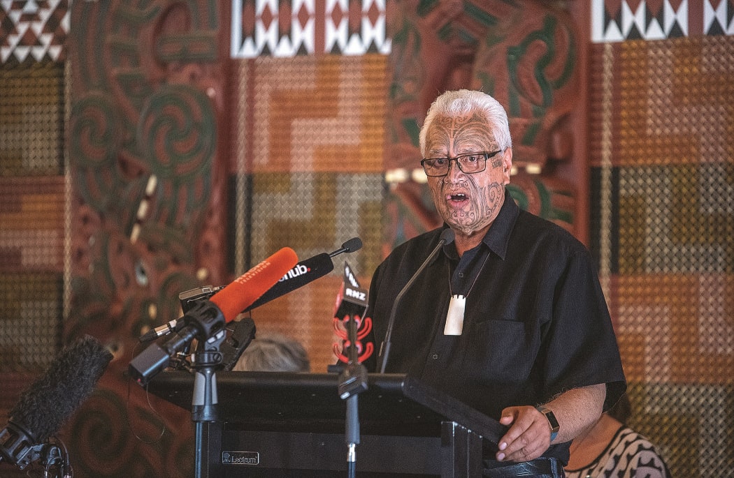 Te Rūnanga o Ngāti Awa chair Joe Harawira speaks ahead of a memorial event to mark the one year anniversary of the Whakaari tragedy