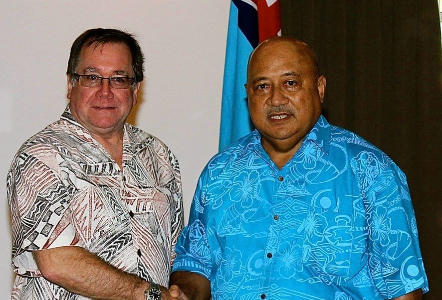 New Zealand's Foreign Minister Murray McCully and his Fiji counterpart Ratu Inoke Kubuabola.