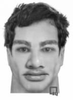 The identikit picture of the man sought.