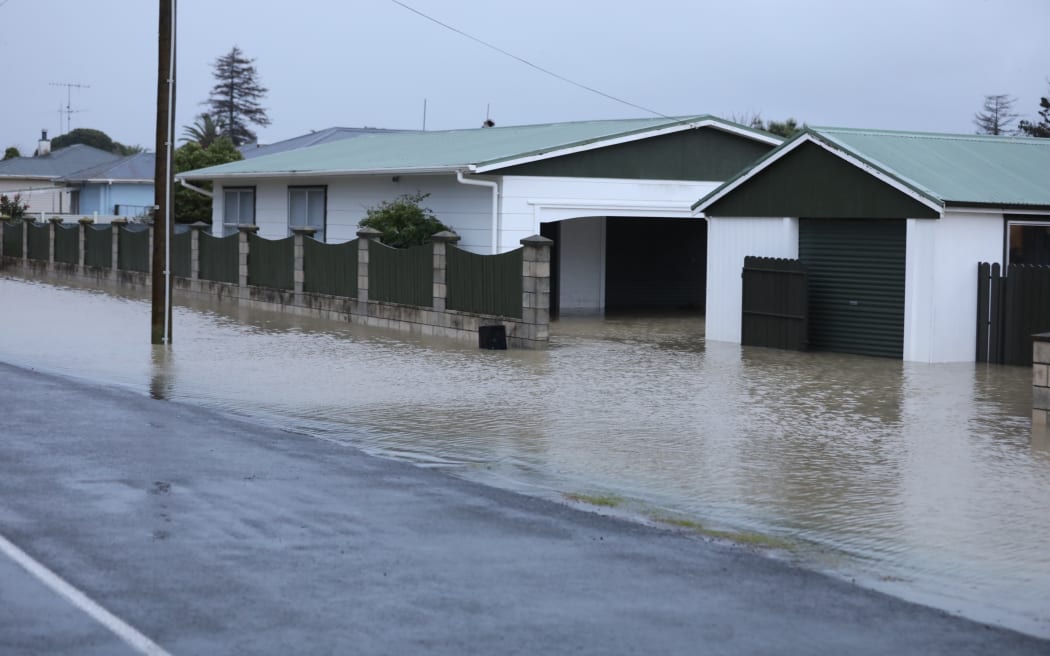 Wairoa - Inundación de la calle Negra