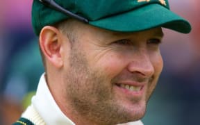 Australia captain Michael Clarke has been at Phil Hughes' bedside.