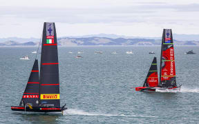 Luna Rossa and Team New Zealand during the America's Cup.