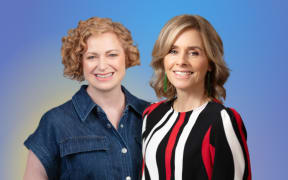 Saturday Morning co-hosts Mihingarangi Forbes and Susie Ferguson.