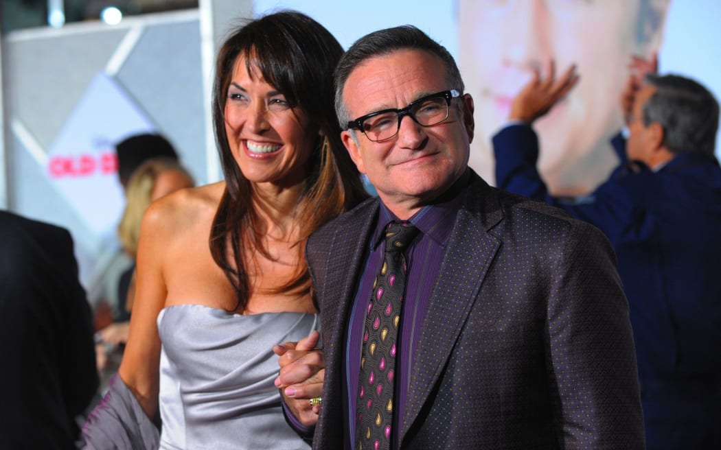 Actor Robin Williams and his wife Susan Schneider in 2009