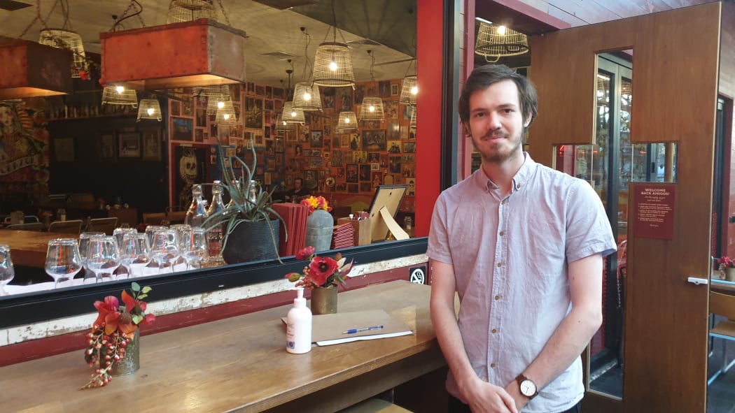 Will Taylor, duty manager for restaurant Mexico in Auckland's Sylvia Park. Photo / Matthew Theunissen