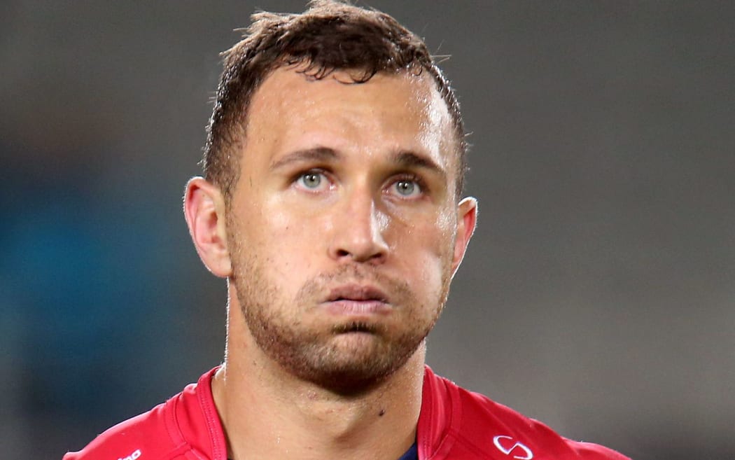 Quade Cooper on duty for the Queensland Reds