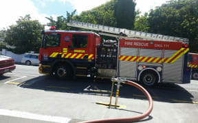 A fire truck at Hutt Valley High School.
