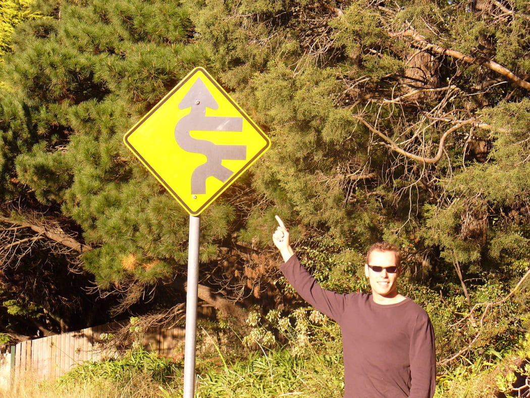 Confusing road sign in New South Wales, Australia