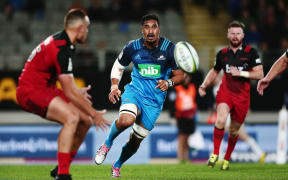 Jerome Kaino of the Blues in action. Super Rugby match, Blues v Crusaders at Eden Park, Auckland, New Zealand. 28 May 2016.