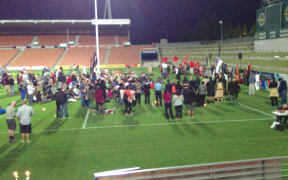A ceremony to remember Nelson Mandela was held at Waikato Stadium on Sunday.