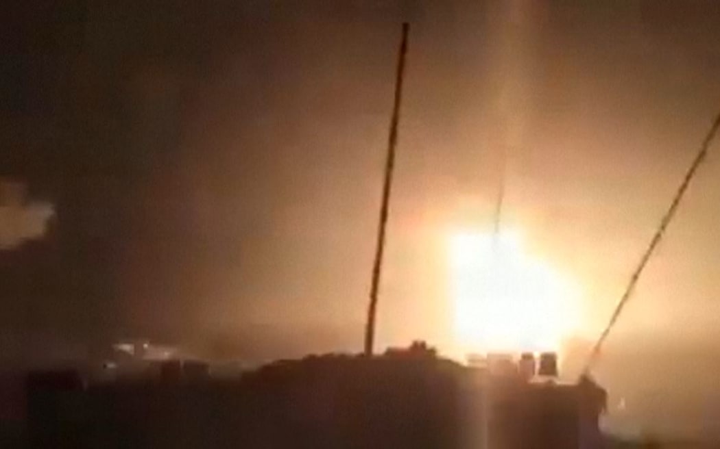 Pakistan army images of strikes by India in the Pakistan region.