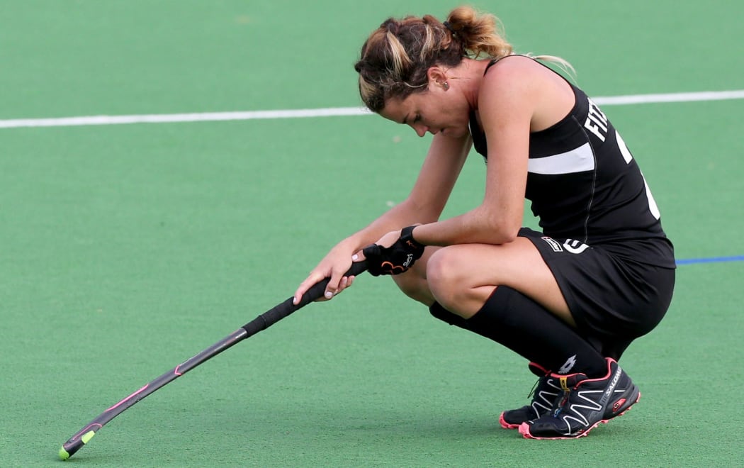 A disappointed Natasha Fitzsimons after losing to Japan, 2015.
