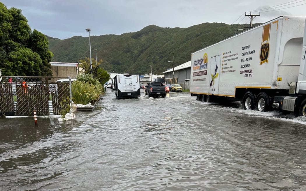 Flooding at Kokiri Marae Kohanga in the Wellington suburb of Petone.