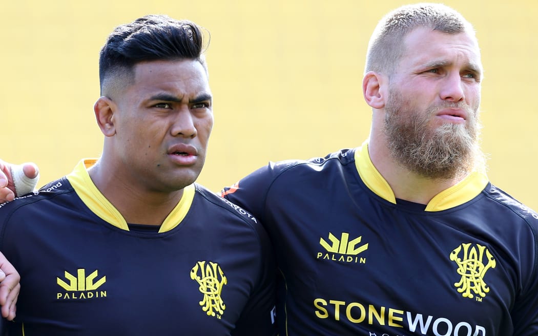 Lions Julian Savea & Brad Shields.