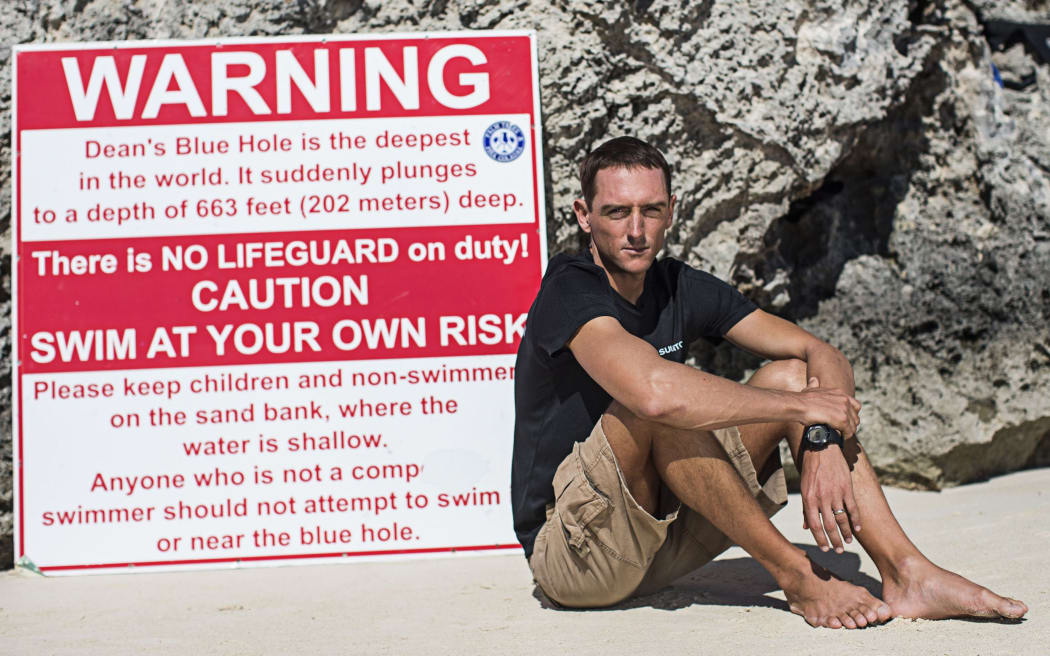 William Trubridge at Deans Hole in 2010.
