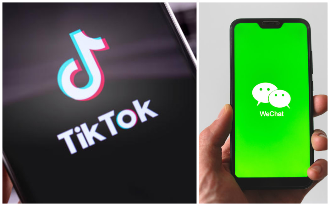 TikTok and WeChat apps