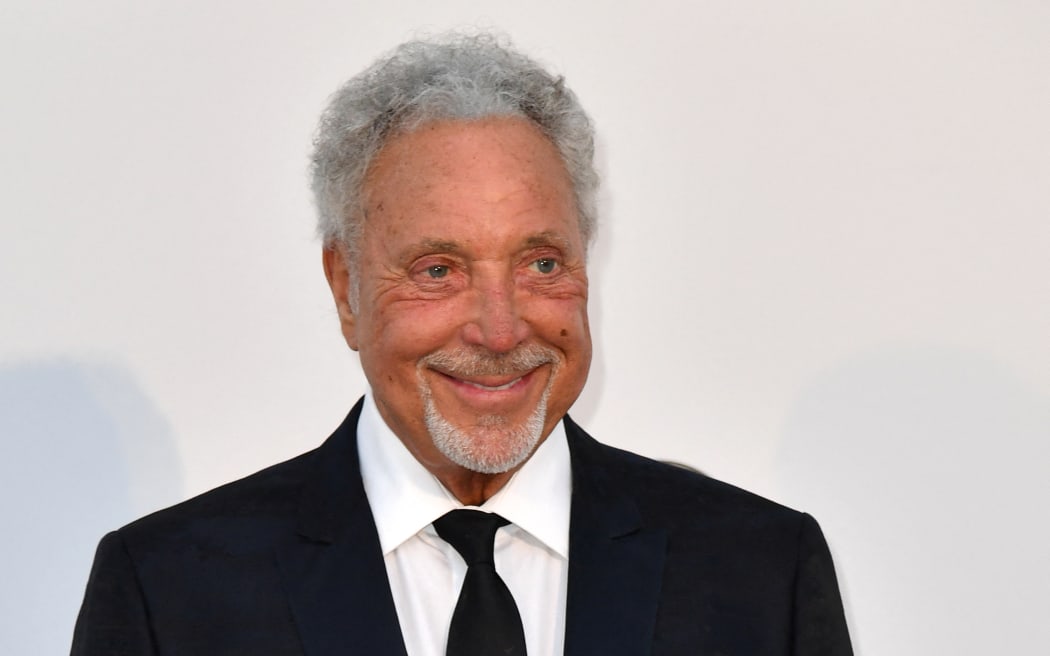 British singer Tom Jones poses as he arrives on May 23, 2019 for the amfAR 26th Annual Cinema Against AIDS gala at the Hotel du Cap-Eden-Roc in Cap d'Antibes, southern France, on the sidelines of the 72nd Cannes Film Festival. (Photo by Alberto PIZZOLI / AFP)