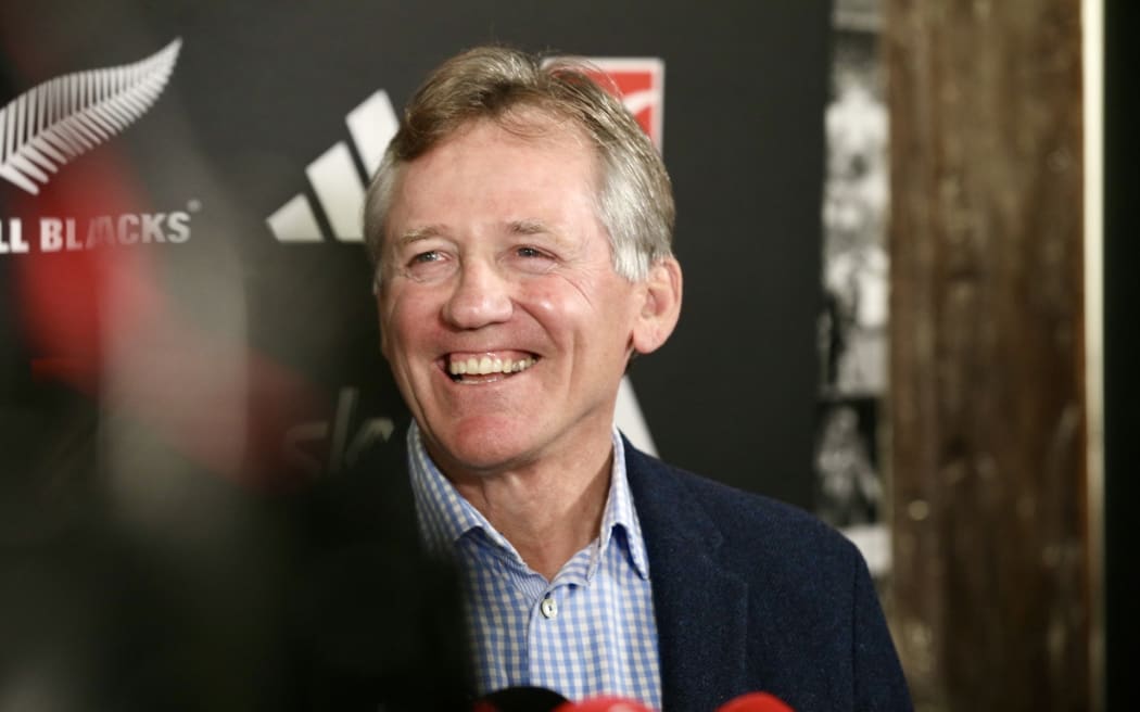 NZ Rugby chair David Kirk at a press conference after Dave Rennie was announced as new All Blacks head coach.