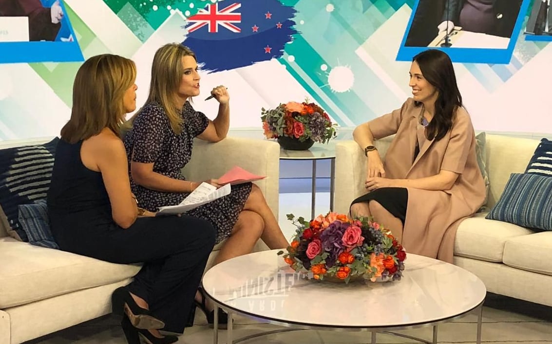 Jacinda Ardern appeared on NBC's Today Show.