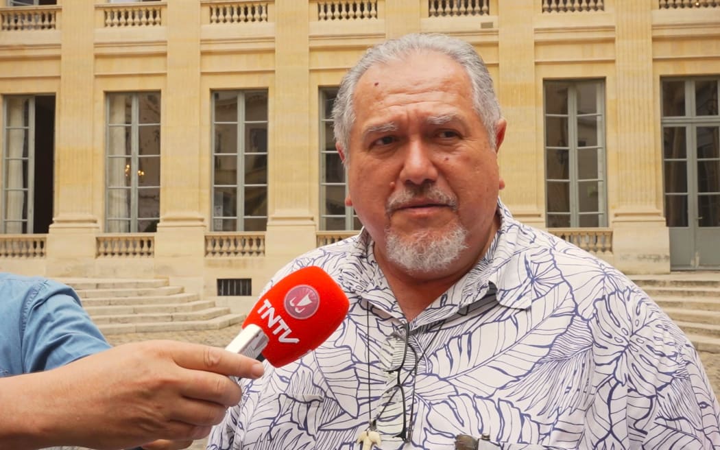 French Polynesia’s President Moetai Brotherson in Paris.