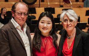 Do Gyung (Anna) Im, Winner of the Michael Hill Competition 2019 with Sir Michael and Christine Lady Hill