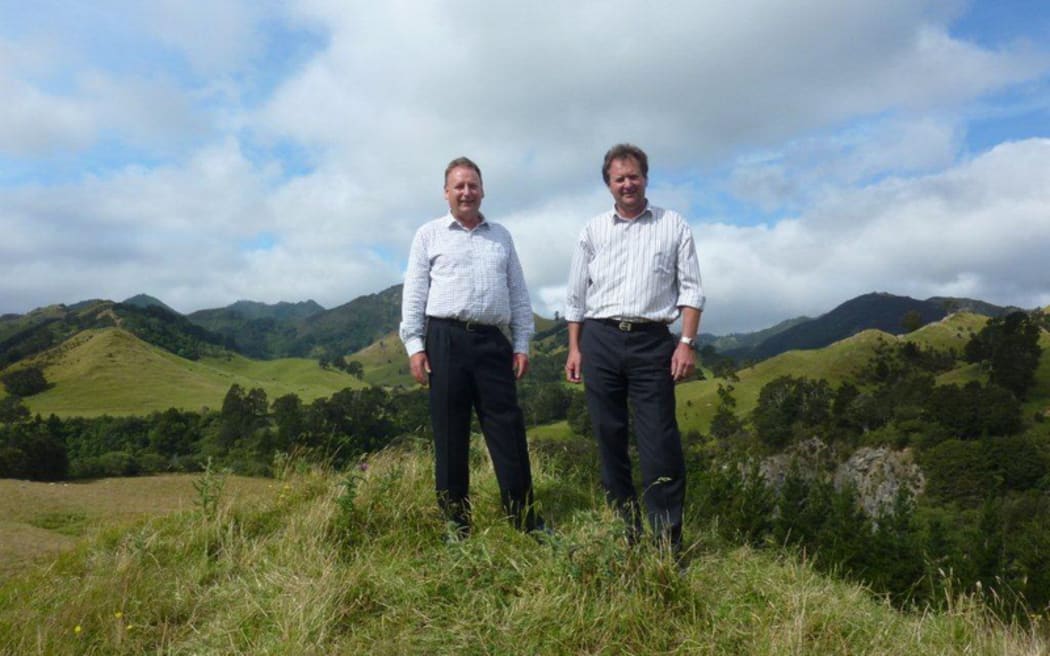 Hawkes Bay Regional Council chief executive Andrew Newman and Ruataniwha water storage project manager Graeme Hansen.