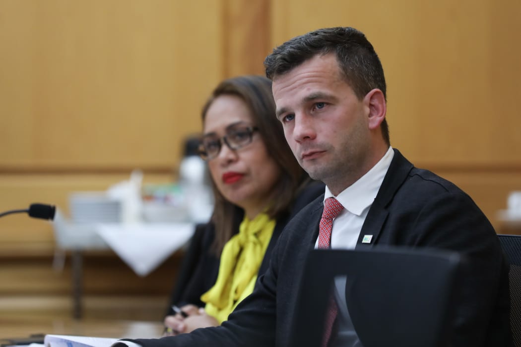 ACT leader David Seymour and National MP Agnes Loheni in committee
