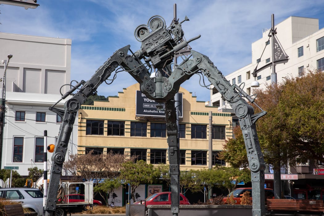 Weta Workshop's Tripod Sculpture during the Covid-19 alert level four lockdown.