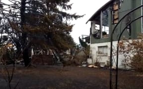 Ewing Cartwright's home was damaged in the fires near Rolleston.