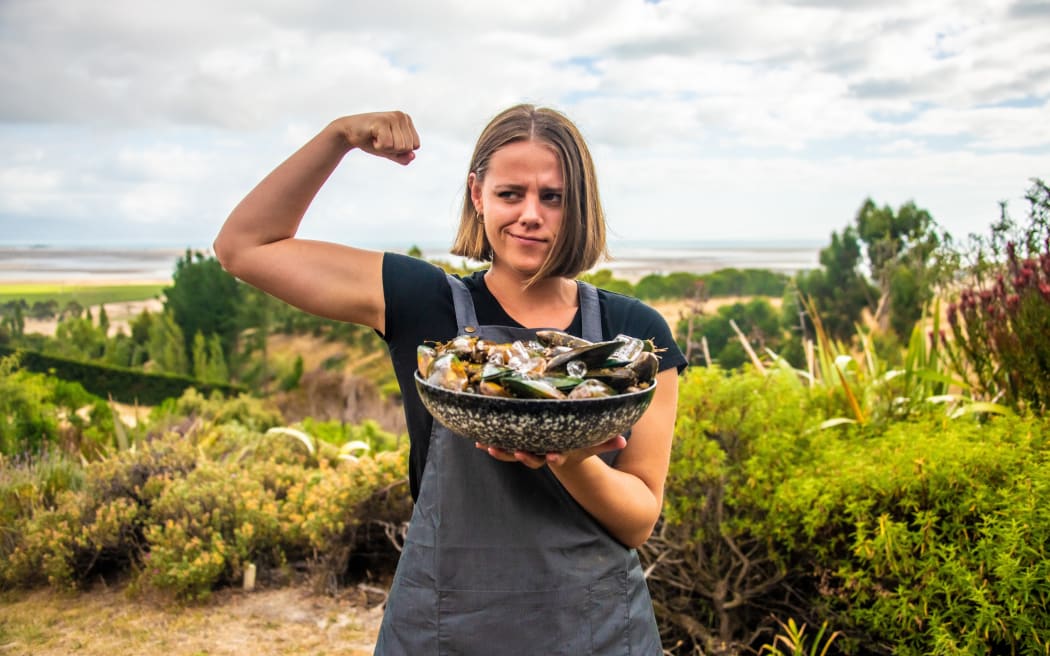 Maegan Blom, operations manager of Mills Bay Mussels